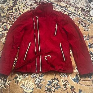 Men's Red Pea Coat